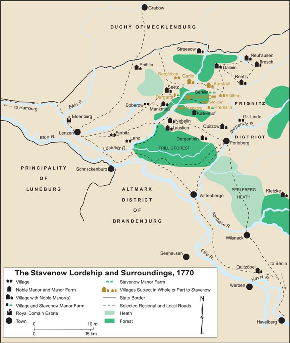 The Stavenow Lordship and Surroundings, 1770